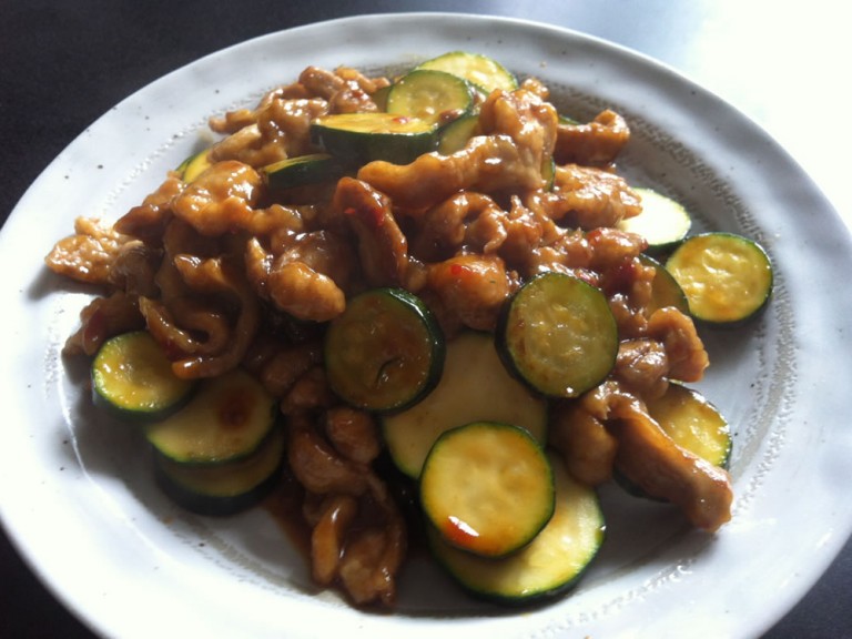 Zucchini & Pork Spicy Stirfry Hiroko's Recipes