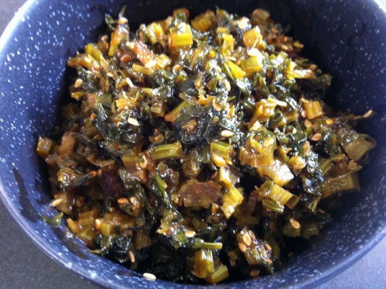 Celery Leaves ‘Tsukudani’ Hiroko's Recipes
