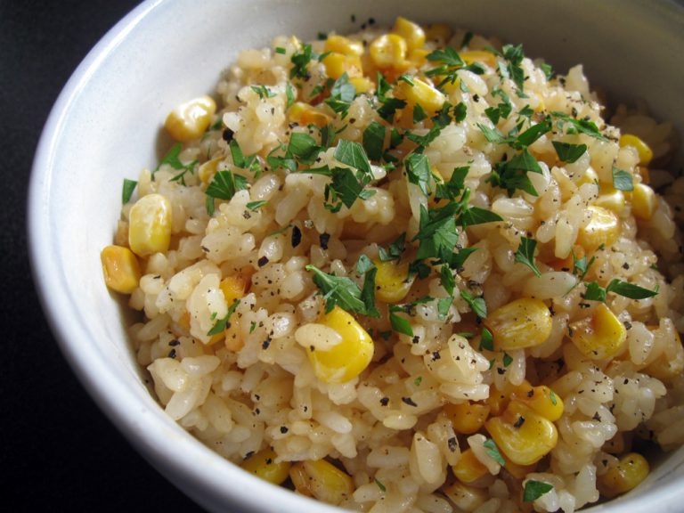 Butter & Soy Sauce Corn Rice – Hiroko's Recipes
