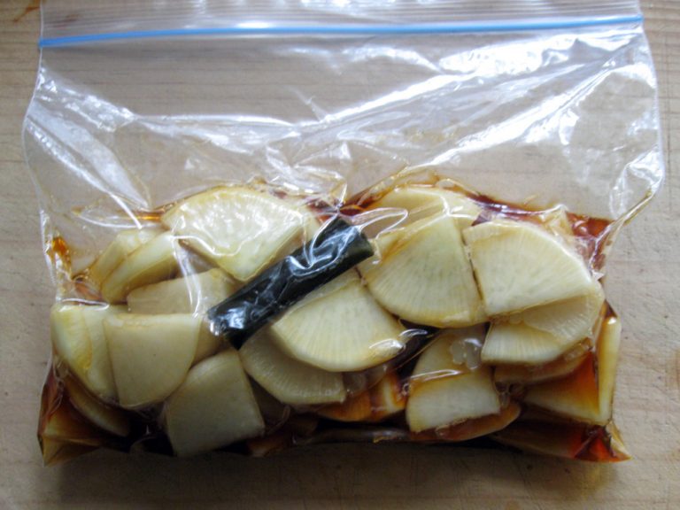 Soy Sauce Pickled Daikon Hiroko's Recipes