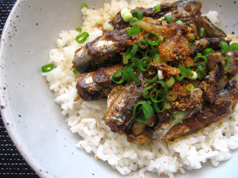 Garlic Sardines Rice Bowl Hiroko's Recipes