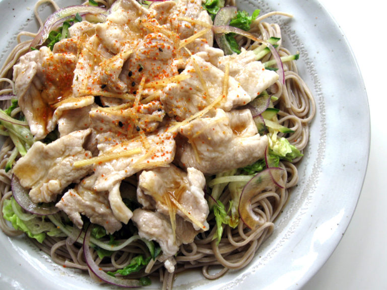 Soba & Pork Salad With ‘Mentsuyu’ Sauce Hiroko's Recipes