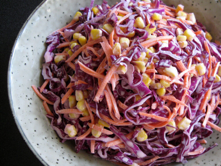 Red Cabbage & Corn Slaw Hiroko's Recipes