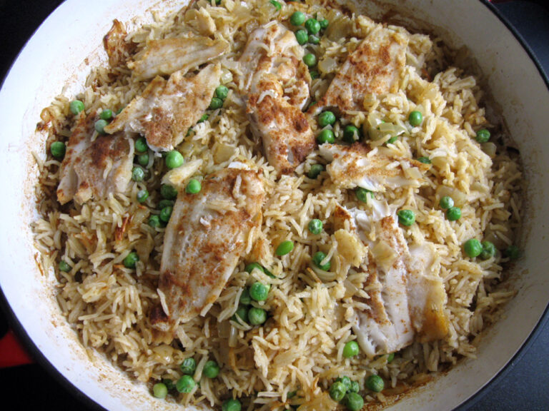 Ovenbaked Fish Curry Pilaf Hiroko's Recipes