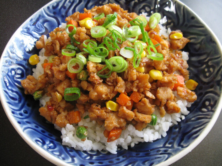 Vegan Soy Meat Soboro Don Hiroko's Recipes