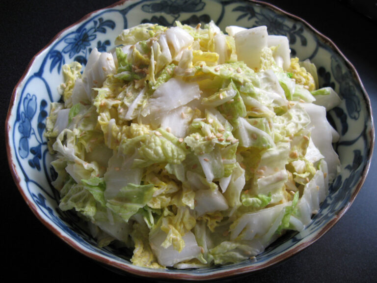 Wombok Salad with Creamy Sesame Dressing Hiroko's Recipes