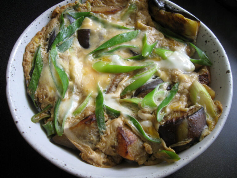 Eggplant ‘Tamago Toji’ Rice Bowl Hiroko's Recipes
