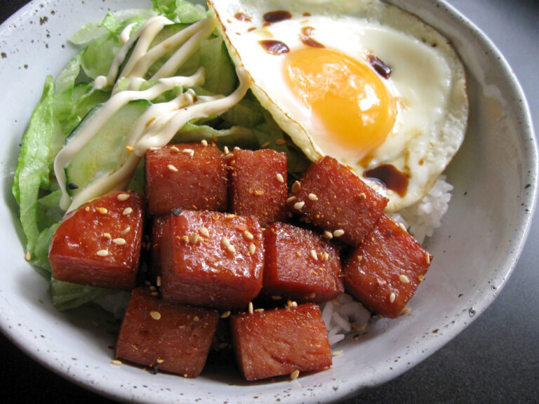 Teriyaki SPAM Rice Bowl Hiroko's Recipes