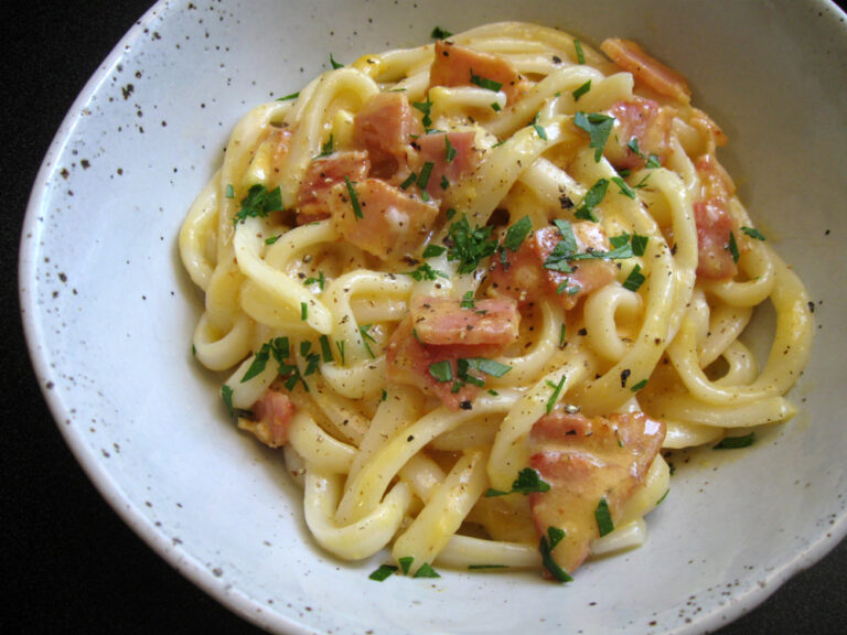 Udon Carbonara Hiroko's Recipes