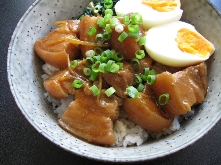 Braised Pork Belly Rice Bowl Hiroko's Recipes