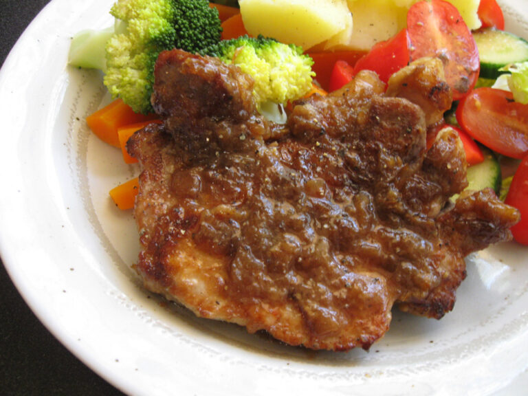 OnionMarinated Pork Steaks Hiroko's Recipes