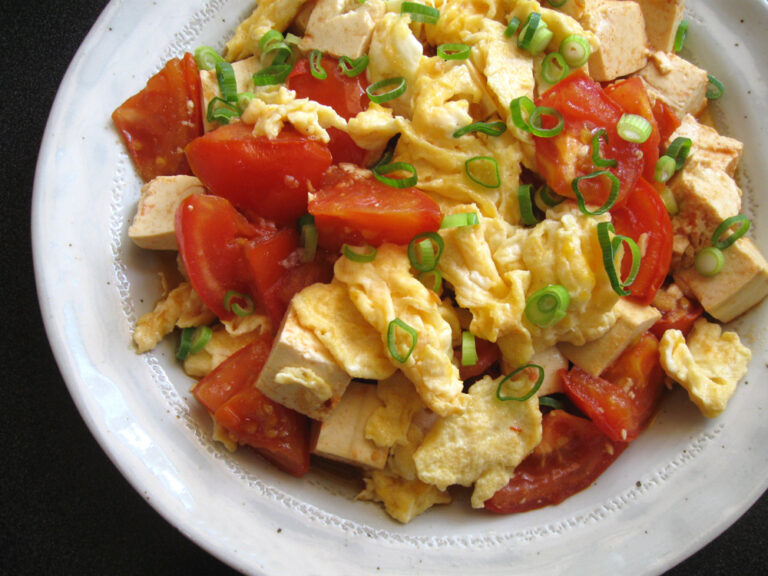 Stirfried Tomato, Tofu & Egg Hiroko's Recipes
