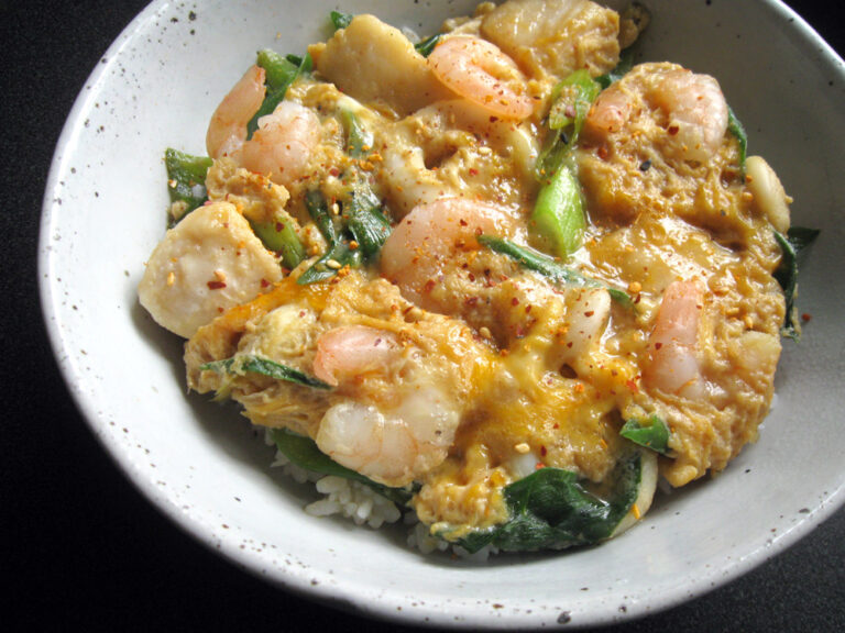 Seafood & Egg Rice Bowl Hiroko's Recipes