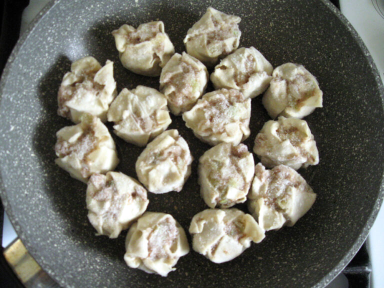 Panfried Mini Dim Sims (Shumai) with Teriyaki Sauce Hiroko's Recipes