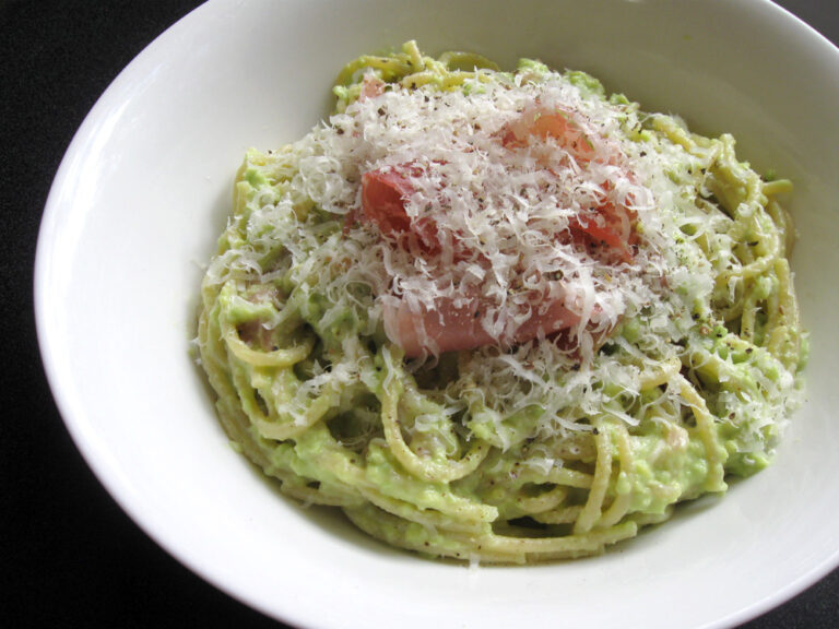 Avocado & Prosciutto Spaghetti Hiroko's Recipes