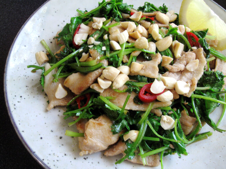 Stirfried Coriander Hiroko's Recipes