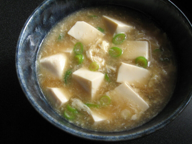 Silken Tofu & Egg Soup Hiroko's Recipes