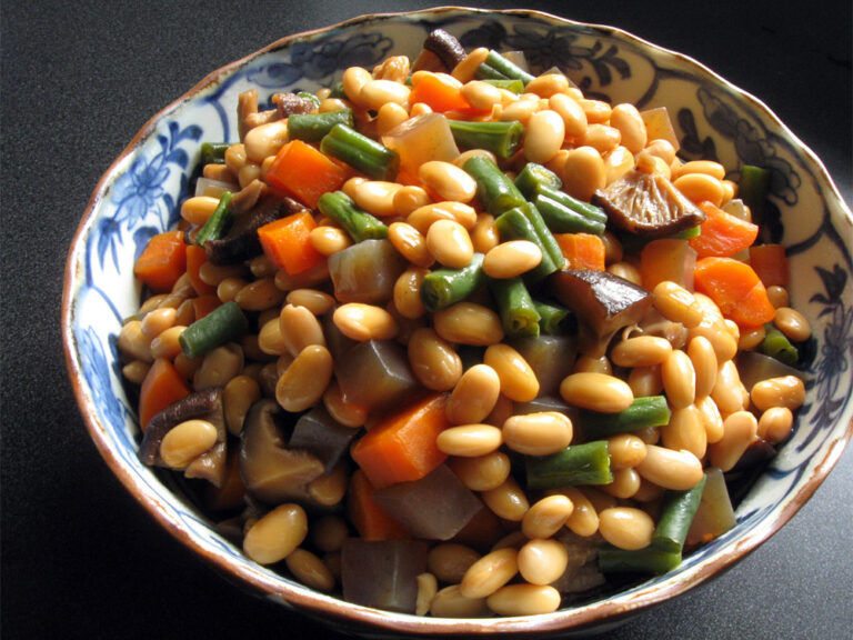 Simmered Soy Beans & Vegetables Hiroko's Recipes